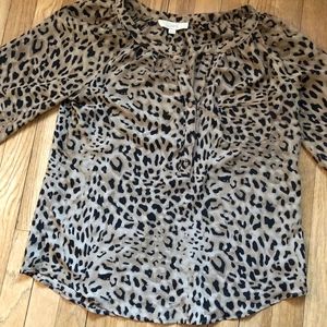 LOFT leopard print blouse - size Medium